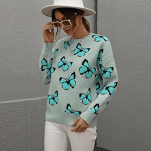 Load image into Gallery viewer, Butterfly Crew Neck Sweater