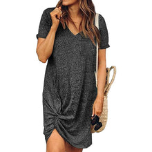 Load image into Gallery viewer, Side Knot Short Sleeve Dress