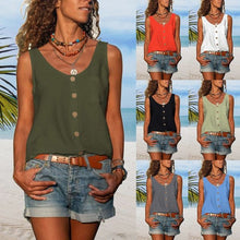 Load image into Gallery viewer, Sleeveless Shirt Vest with Buttons