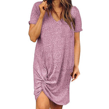 Load image into Gallery viewer, Side Knot Short Sleeve Dress