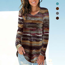 Load image into Gallery viewer, Contrast Striped Long Sleeve T-Shirt