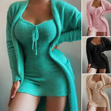 Load image into Gallery viewer, Plush Casual Dress Set (2-Pieces)