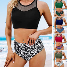 Load image into Gallery viewer, High Waist Printed Two-piece Swimsuit