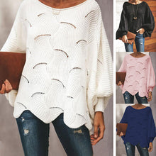 Load image into Gallery viewer, Pullover Sweater Jumper Hollow Out Knitted