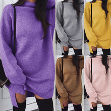 Load image into Gallery viewer, Turtleneck Slit Sweater