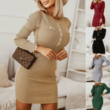 Load image into Gallery viewer, Button Thread Hip Skirt