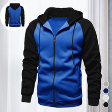 Load image into Gallery viewer, Color Contrast Cardigan Hoodie