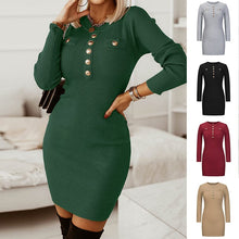 Load image into Gallery viewer, Button Thread Hip Skirt