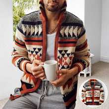 Load image into Gallery viewer, Long Sleeve Lapel Jacquard Sweater Cardigan