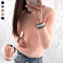 Load image into Gallery viewer, Plush Beaded Long Sleeve Sweater