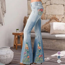 Load image into Gallery viewer, Fashion Ombre Floral Print Wide Leg Pants