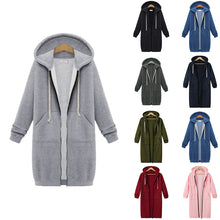 Load image into Gallery viewer, Women's Casual Zip up Fleece Hoodies
