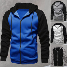 Load image into Gallery viewer, Color Contrast Cardigan Hoodie