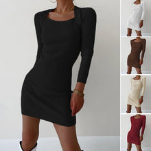 Load image into Gallery viewer, Square Neck Slim Dress