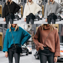 Load image into Gallery viewer, Turtleneck Loose Knitted Sweater