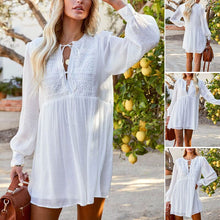 Load image into Gallery viewer, White Long Sleeve Dress