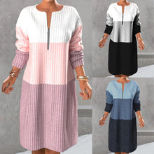 Load image into Gallery viewer, Zip Colorblock Dress