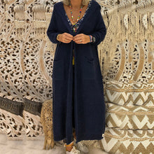 Load image into Gallery viewer, Hooded Knitted Long Cardigan Outwear