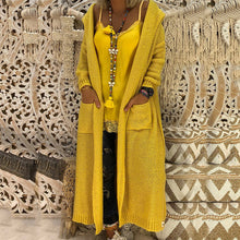 Load image into Gallery viewer, Hooded Knitted Long Cardigan Outwear
