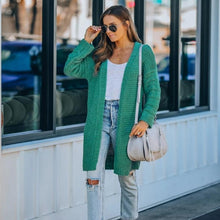 Load image into Gallery viewer, Long Solid Buttonless Knit Cardigan
