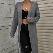Load image into Gallery viewer, Long Solid Color Fashion Knitted Cardigan