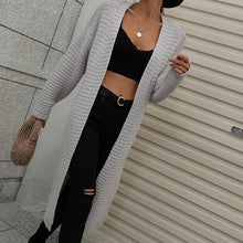 Load image into Gallery viewer, Long Solid Color Fashion Knitted Cardigan