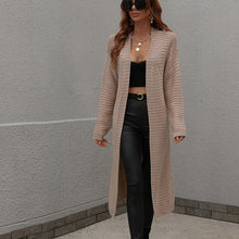Load image into Gallery viewer, Long Solid Color Fashion Knitted Cardigan