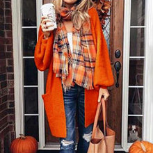 Load image into Gallery viewer, Loose Balloon Sleeve Long Sweater Cardigan