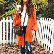 Load image into Gallery viewer, Loose Balloon Sleeve Long Sweater Cardigan