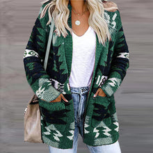 Load image into Gallery viewer, Loose Halloween Print Pocket Cardigan Sweater