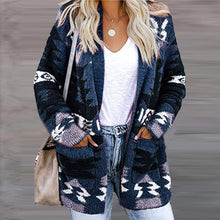 Load image into Gallery viewer, Loose Halloween Print Pocket Cardigan Sweater
