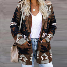 Load image into Gallery viewer, Loose Halloween Print Pocket Cardigan Sweater