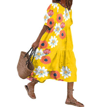 Load image into Gallery viewer, Casual Print Patchwork Dresses