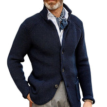 Load image into Gallery viewer, Men's Stand Collar Knitted Coat