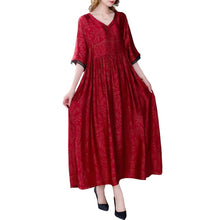 Load image into Gallery viewer, Mid Sleeve Printed Long Dress