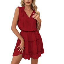 Load image into Gallery viewer, V neck Sleeveless Skirt