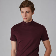 Load image into Gallery viewer, Men's Slim Fit T-shirt with a Stand-up Collar