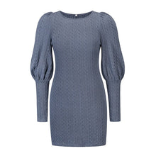 Load image into Gallery viewer, Knitted Long Sleeve Short Dress