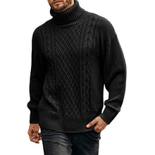 Load image into Gallery viewer, Men's Solid Long-sleeved Knit Turtleneck Sweater