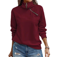 Load image into Gallery viewer, Women's Casual Sweatshirt Long Sleeve 1/4 Zipper Collar