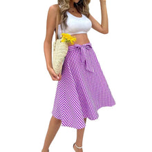 Load image into Gallery viewer, Gingham Print Skirt