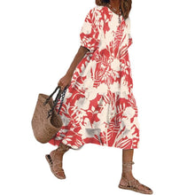 Load image into Gallery viewer, Casual Print Patchwork Dresses