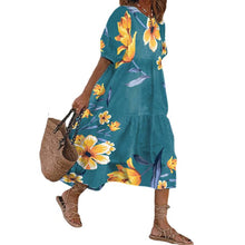 Load image into Gallery viewer, Casual Print Patchwork Dresses