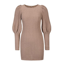 Load image into Gallery viewer, Knitted Long Sleeve Short Dress