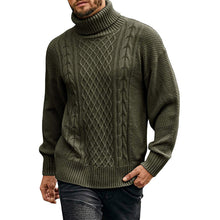 Load image into Gallery viewer, Men's Solid Long-sleeved Knit Turtleneck Sweater
