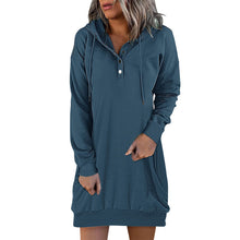 Load image into Gallery viewer, Solid Color Mid-length Hooded Sweater