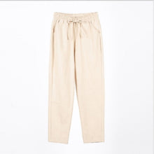 Load image into Gallery viewer, Women's Casual Cotton And Linen Elastic Waist Straight Pants