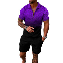 Load image into Gallery viewer, Men's Casual Printed Polo Suit