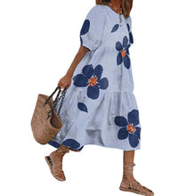 Load image into Gallery viewer, Casual Print Patchwork Dresses