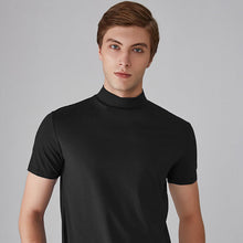 Load image into Gallery viewer, Men's Slim Fit T-shirt with a Stand-up Collar